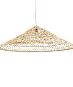 GloboStar® GLOBOSTAR® KAIA 02348 Boho Κρεμαστό Φωτιστικό Οροφής με Ντουί 1 x E27 AC 220-240V IP20 - Μπεζ - Μ100 x Π100 x Υ30cm