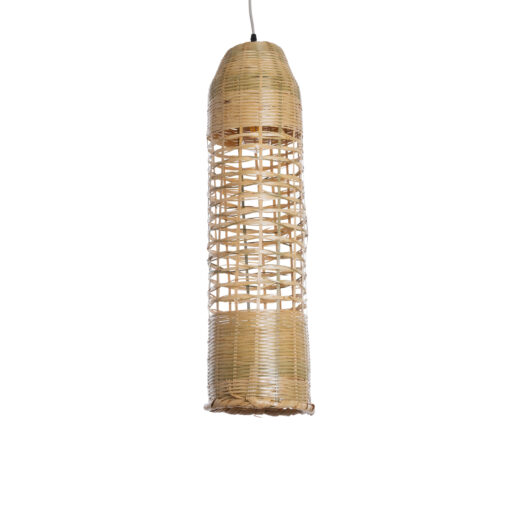 GloboStar® GLOBOSTAR® WAIKIKI 02350 Boho Κρεμαστό Φωτιστικό Οροφής με Ντουί 1 x E27 AC 220-240V IP20 - Μπεζ - Μ20 x Π20 x Υ80cm