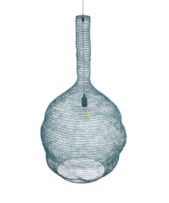 GLOBOSTAR® KENTUCKY 02355 Vintage Κρεμαστό Φωτιστικό Οροφής με Ντουί 1 x E27 AC 220-240V IP20 - Τιρκουάζ - Μ60 x Π60 x Υ90cm 17 02355 7