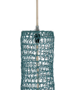 GLOBOSTAR® KENTUCKY 02355 Vintage Κρεμαστό Φωτιστικό Οροφής με Ντουί 1 x E27 AC 220-240V IP20 - Τιρκουάζ - Μ60 x Π60 x Υ90cm 18 02355 8