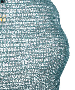 GLOBOSTAR® KENTUCKY 02355 Vintage Κρεμαστό Φωτιστικό Οροφής με Ντουί 1 x E27 AC 220-240V IP20 - Τιρκουάζ - Μ60 x Π60 x Υ90cm 19 02355 9