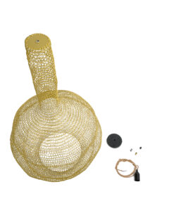 GLOBOSTAR® KENTUCKY 02357 Vintage Κρεμαστό Φωτιστικό Οροφής με Ντουί 1 x E27 AC 220-240V IP20 - Χρυσό - Μ60 x Π60 x Υ90cm 21 02357 11