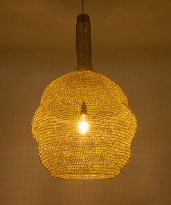 GLOBOSTAR® KENTUCKY 02357 Vintage Κρεμαστό Φωτιστικό Οροφής με Ντουί 1 x E27 AC 220-240V IP20 - Χρυσό - Μ60 x Π60 x Υ90cm 13 02357 3