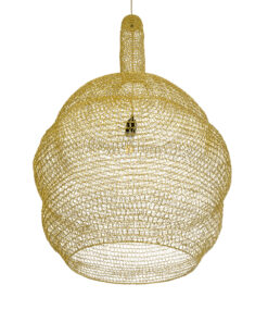 GLOBOSTAR® KENTUCKY 02357 Vintage Κρεμαστό Φωτιστικό Οροφής με Ντουί 1 x E27 AC 220-240V IP20 - Χρυσό - Μ60 x Π60 x Υ90cm 16 02357 6