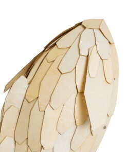 GloboStar® GOURAMI 02359 Boho Επιτοίχιο Φωτιστικό Απλίκα Μονόφωτο 1 x E27 IP20 Μπεζ Ξύλο - Μ98 x Π33 x Υ22.5cm 12 02359 6