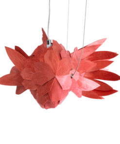 GLOBOSTAR® GOURAMI 02360 Μοντέρνο Κρεμαστό Φωτιστικό Οροφής με Ντουί 1 x E27 AC 220-240V IP20 - Κόκκινο - Μ70 x Π40 x Υ27cm 21 02360 10