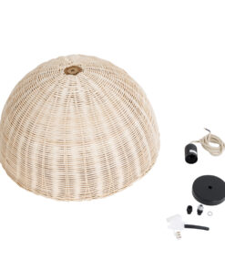 GLOBOSTAR® MONTANA 02378 Boho Κρεμαστό Φωτιστικό Οροφής με Ντουί 1 x E27 AC 220-240V IP20 - Μπεζ - Μ50 x Π50 x Υ25cm 19 02378 10