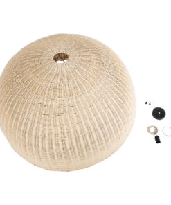 GLOBOSTAR® MONTANA 02380 Boho Κρεμαστό Φωτιστικό Οροφής με Ντουί 1 x E27 AC 220-240V IP20 - Μπεζ - Μ120 x Π120 x Υ60cm 19 02380 10