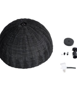 GLOBOSTAR® MONTANA 02383 Boho Κρεμαστό Φωτιστικό Οροφής με Ντουί 1 x E27 AC 220-240V IP20 - Μαύρο - Μ50 x Π50 x Υ25cm 19 02383 10