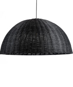 GLOBOSTAR® MONTANA 02384 Boho Κρεμαστό Φωτιστικό Οροφής με Ντουί 1 x E27 AC 220-240V IP20 - Μαύρο - Μ80 x Π80 x Υ40cm 14 02384 5