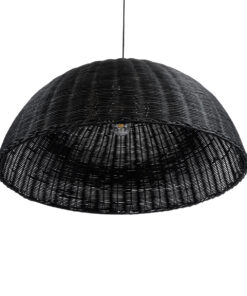 GLOBOSTAR® MONTANA 02384 Boho Κρεμαστό Φωτιστικό Οροφής με Ντουί 1 x E27 AC 220-240V IP20 - Μαύρο - Μ80 x Π80 x Υ40cm 15 02384 6