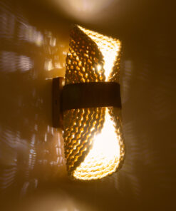 Alternative view of GloboStar® GUAVA 02385 Boho Επιτοίχιο Φωτιστικό Απλίκα Δίφωτο 2 x G9 IP20 Μπεζ Ξύλο με Καφέ Δέρμα - Μ11 x Π13 x Υ30cm