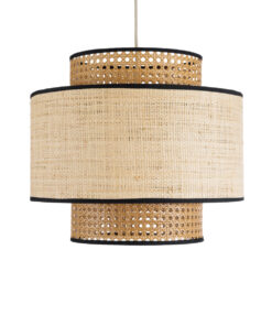 GLOBOSTAR® BRAVADO 02386 Boho Κρεμαστό Φωτιστικό Οροφής με Ντουί 1 x E27 AC 220-240V IP20 - Μπεζ- Μ40 x Π40 x Υ35cm 16 02386 5