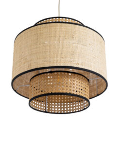 GLOBOSTAR® BRAVADO 02386 Boho Κρεμαστό Φωτιστικό Οροφής με Ντουί 1 x E27 AC 220-240V IP20 - Μπεζ- Μ40 x Π40 x Υ35cm 17 02386 6