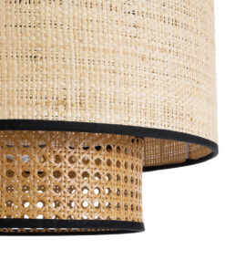 GLOBOSTAR® BRAVADO 02386 Boho Κρεμαστό Φωτιστικό Οροφής με Ντουί 1 x E27 AC 220-240V IP20 - Μπεζ- Μ40 x Π40 x Υ35cm 20 02386 9