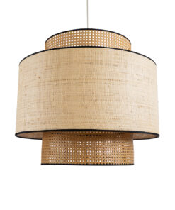 GloboStar® GLOBOSTAR® BRAVADO 02387 Boho Κρεμαστό Φωτιστικό Οροφής με Ντουί 1 x E27 AC 220-240V IP20 - Μπεζ - Μ70 x Π70 x Υ58cm