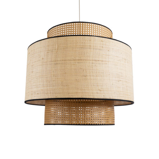 GloboStar® GLOBOSTAR® BRAVADO 02387 Boho Κρεμαστό Φωτιστικό Οροφής με Ντουί 1 x E27 AC 220-240V IP20 - Μπεζ - Μ70 x Π70 x Υ58cm