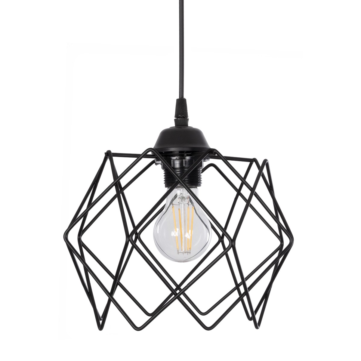 GLOBOSTAR® SOLON 201-0059 Μοντέρνο Κρεμαστό Φωτιστικό Οροφής με Ντουί 1 x E27 AC 220-240V IP20 - Μαύρο - Μ24 x Π24 x Υ23cm 5 GLOBOSTAR® SOLON 201-0059 Μοντέρνο Κρεμαστό Φωτιστικό Οροφής με Ντουί 1 x E27 AC 220-240V IP20 - Μαύρο - Μ24 x Π24 x Υ23cm - Image 4