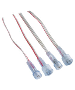 GloboStar® GloboStar® CON-NEONIO 90769 Σετ Αδιάβροχων IP68 Καλωδίων Σύνδεσης για όλες τις NEONIO Digital Neon Flex LED 14.4W/m 12VDC - Διάφανα - Φ1.5 x Μήκος Καλωδίου 15cm