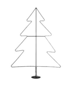 GloboStar® GLOBOSTAR® XMAS-TREE-BIG Χριστουγεννιάτικο Διακοσμητικό Φωτιστικό LED 27.3W 1092lm 360° AC 220-240V Αδιάβροχο IP65 Θερμό Λευκό 2700K - Μαύρο & Διάφανο - Μ134 x Π25 x Υ188cm - 2 Χρόνια Εγγύηση