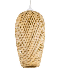 GloboStar® GLOBOSTAR® SAN TROPEZ 00764 Boho Κρεμαστό Φωτιστικό Οροφής με Ντουί 1 x E27 AC 220-240V IP20 - Μπεζ - Μ19 x Π19 x Υ42cm