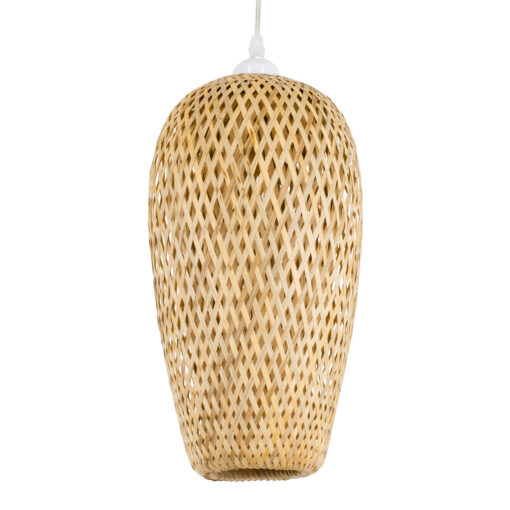GloboStar® GLOBOSTAR® SAN TROPEZ 00764 Boho Κρεμαστό Φωτιστικό Οροφής με Ντουί 1 x E27 AC 220-240V IP20 - Μπεζ - Μ19 x Π19 x Υ42cm