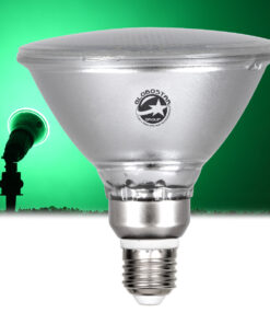 GloboStar® GLOBOSTAR® GARDENPAR 60230 Σποτ E27 PAR38 Σκληρού Υάλου LED 18W 1200lm 60° AC 220-240V Αδιάβροχο IP65 Πράσινο - Μ12 x Π12 x Υ13cm - 3 Χρόνια Εγγύηση