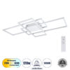 GloboStar® GloboStar® QUADRA 61389 Φωτιστικό Οροφής Design LED CCT 120W 14400lm 120° AC 220-240V - Εναλλαγή Φωτισμού μέσω Τηλεχειριστηρίου All In One Ψυχρό 6000k+Φυσικό 4500k+Θερμό 2700k Dimmable Μ105 x Π60 x Υ9cm - Λευκό - 3 Years Warranty