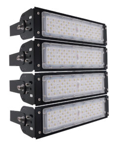 GloboStar® GLOBOSTAR® GOLIATH 90100-4 Προβολέας Γηπέδου LED 200W 32000lm SDCM<5 75°*135° Fish Eye Lens AC 100-277V Αδιάβροχο IP65 IK08 Ψυχρό Λευκό 5000K - LUMILEDs SMD Chip & MEANWELL Driver - Μαύρο Χυτό Αλουμίνιο - Μ32 x Π12 x Υ36cm - 5 Χρόνια Εγγύηση