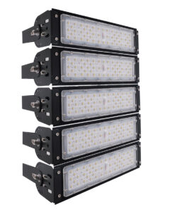 GloboStar® GLOBOSTAR® GOLIATH 90100-5 Προβολέας Γηπέδου LED 250W 40000lm SDCM<5 75°*135° Fish Eye Lens AC 100-277V Αδιάβροχο IP65 IK08 Ψυχρό Λευκό 5000K - LUMILEDs SMD Chip & MEANWELL Driver - Μαύρο Χυτό Αλουμίνιο - Μ32 x Π12 x Υ45cm - 5 Χρόνια Εγγύηση