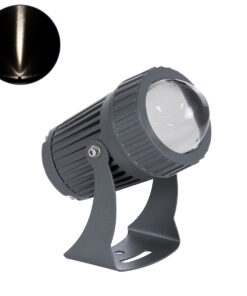 GloboStar® GLOBOSTAR® SPOT-FENIA 90134 Αρχιτεκτονικό Σποτ Φωτισμου LED 10W 1150lm 5° DC 24V Αδιάβροχο IP65 Φυσικό Λευκό 4500K Dimmable - Γκρι Ανθρακί - Μ7 x Π7 x Υ12cm - 3 Χρόνια Εγγύηση