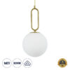 GLOBOSTAR® BELLISSIMO 61486 Μοντέρνο Κρεμαστό Φωτιστικό Οροφής με Ντουί 1 x E27 AC 220-240V IP20 - Λευκό & Χρυσό - Μ20 x Π20 x Υ42cm 2 GloboStar® GLOBOSTAR® BELLISSIMO 61486 Μοντέρνο Κρεμαστό Φωτιστικό Οροφής με Ντουί 1 x E27 AC 220-240V IP20 - Λευκό & Χρυσό - Μ20 x Π20 x Υ42cm