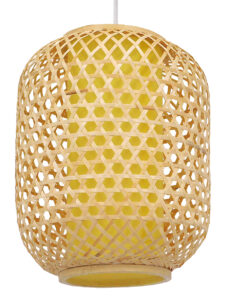 GloboStar® GLOBOSTAR® MAURITIUS 00899 Boho Κρεμαστό Φωτιστικό Οροφής με Ντουί 1 x E27 AC 220-240V IP20 - Μπεζ - Μ30 x Π30 x Υ40cm