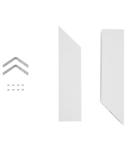 GLOBOSTAR® ALP-CORNER-IN90 LUMILINE 61769 Επιφανειακό / Κρεμαστό Προφίλ Αλουμινίου Γωνία με Λευκό Γαλακτερό Πατητό Κάλυμμα για Ταινίες LED IP20 - Λευκό Ματ - Μ30 x Π3.5 x Υ7cm 15 04226d 61769 7