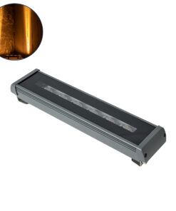 GloboStar® GLOBOSTAR® WINDOW-RAFI 90726 Φωτιστικό Ανάδειξης Παραθύρων Window Light LED 18W 1530lm 8x180° DC 24V Αδιάβροχο IP67 Πορτοκαλί 2200K Dimmable - Γκρι Ανθρακί - Μ30.5 x Π6.7 x Υ4.5cm - 3 Χρόνια Εγγύηση