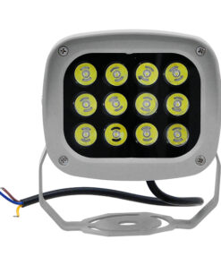 GloboStar® GLOBOSTAR® FLOOD-XENA 05015 Προβολέας Σποτ Wall Washer LED 12W 1440lm 10° AC 220-240V Αδιάβροχο IP65 Ψυχρό Λευκό 6000K - Γκρι Ανθρακί - Μ13.5 x Π11 x Υ15cm - 3 Χρόνια Εγγύηση