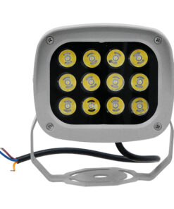 GloboStar® GLOBOSTAR® FLOOD-XENA 05016 Προβολέας Σποτ Wall Washer LED 12W 1380lm 10° AC 220-240V Αδιάβροχο IP65 Φυσικό Λευκό 4500K - Γκρι Ανθρακί - Μ13.5 x Π11 x Υ15cm - 3 Χρόνια Εγγύηση