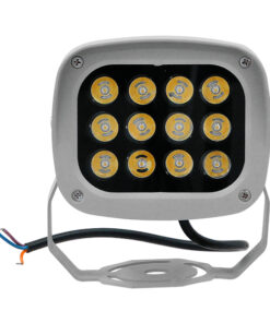 GloboStar® GLOBOSTAR® FLOOD-XENA 05017 Προβολέας Σποτ Wall Washer LED 12W 1320lm 10° AC 220-240V Αδιάβροχο IP65 Θερμό Λευκό 2700K - Γκρι Ανθρακί - Μ13.5 x Π11 x Υ15cm - 3 Χρόνια Εγγύηση