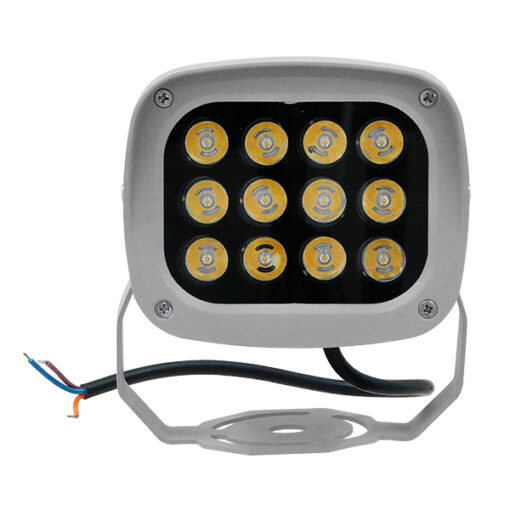 GloboStar® GLOBOSTAR® FLOOD-XENA 05017 Προβολέας Σποτ Wall Washer LED 12W 1320lm 10° AC 220-240V Αδιάβροχο IP65 Θερμό Λευκό 2700K - Γκρι Ανθρακί - Μ13.5 x Π11 x Υ15cm - 3 Χρόνια Εγγύηση