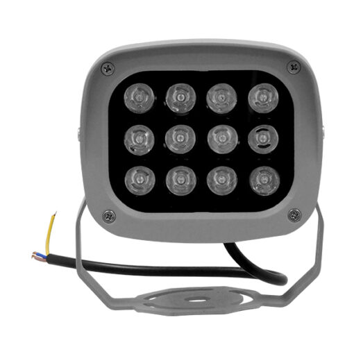 GloboStar® GLOBOSTAR® FLOOD-XENA 05020 Προβολέας Σποτ Wall Washer LED 12W 1200lm 10° AC 220-240V Αδιάβροχο IP65 Ροζ - Γκρι Ανθρακί - Μ13.5 x Π11 x Υ15cm - 3 Χρόνια Εγγύηση