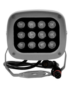 GloboStar® GLOBOSTAR® FLOOD-XENA 05021 Προβολέας Σποτ Wall Washer LED 24W 2400lm 10° AC 24V Αδιάβροχο IP65 RGB - Anthracite Grey - L13.5 x W11 x H15cm - 3 Years Warranty