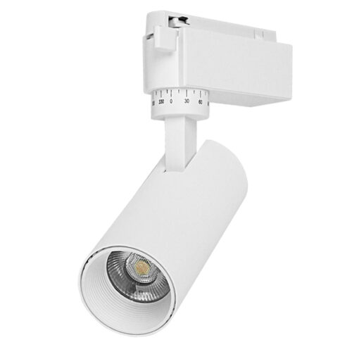GloboStar® Globostar S-40012 Μονοφασικό Bridgelux COB LED Λευκό Φωτιστικό Σποτ Ράγας 10W 230V 1200lm 30° Θερμό Λευκό 3000k