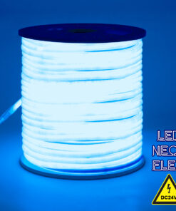 GloboStar® GloboStar® 70585 TUBE 360° Degree Neon Flex Epistar LED SMD 2835 1m 12W/m 120LED/m 840lm/m 360° DC 24V Αδιάβροχη IP68 Μπλε Dimmable