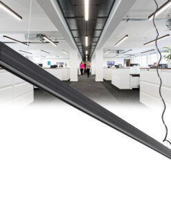 GloboStar® GloboStar® OFFICE 61024-P Γραμμικό Κρεμαστό Φωτιστικό Linear LED 18W 2200lm 120° AC 220-240V Μ120 x Π2 x Υ4cm Φυσικό Λευκό 4500K - Μαύρο - 3 Years Warranty