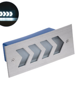 GloboStar® GloboStar® WALLLIGHT-ARINA 90672 Χωνευτό Φωτιστικό Τοίχου LED 6W 720lm 120° DC 24V Αδιάβροχο IP67 Μ17 x Π7 x Υ5.5cm Ψυχρό Λευκό 6000K - Ανοξείδωτο Ατσάλι - 3 Years Warranty