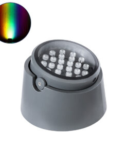 GloboStar® GloboStar® FLOOD-RANA 90752 Κινούμενος Προβολέας - Σποτ Φωτισμού Wall Washer για Φωτισμό Κτιρίων LED 60W 5100lm 5° DC 24V Αδιάβροχο IP67 Φ30 x Υ20cm RGBW DMX512 - Γκρι Ανθρακί - 3 Χρόνια Εγγύηση