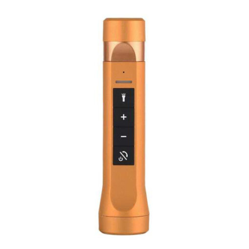 GloboStar® LED Φακός Επαναφορτιζόμενος 8W 800lm Χρυσός POWERBANK με Βάση Στήριξης Ποδηλάτου και Υποδοχές SD Card - USB με Ηχείο 3W Bluetooth GloboStar 06209