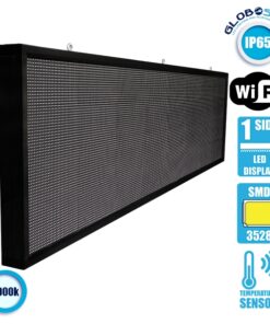 Alternative view of GLOBOSTAR®DISPLAY 90290 Κυλιόμενη Ψηφιακή Επιγραφή P10 Μονής Όψης LED AC 220-240V Αδιάβροχο IP65 Ψυχρό Λευκό 6000K - WiFi Control μέσω FK APP - Αισθητήρας Θερμοκρασίας & Υγρασίας - Μ264 x Π9 x Υ72cm - 2 Χρόνια Εγγύηση