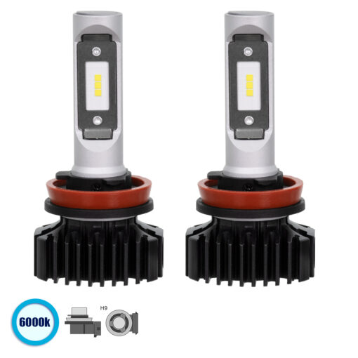GloboStar® GloboStar® 85639 H9 X1 Line KIT Βασικού Φωτισμού Αυτοκινήτου & Φορτηγού 3nd Generation Can-Bus Series LED CREE CXB 100W 14000lm DC 9-32V Αδιάβροχο IP66 Ψυχρό Λευκό 6000K
