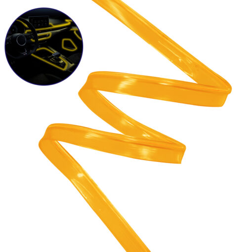 GloboStar® Εύκαμπτο φωτιζόμενο καλώδιο Neon Κίτρινο GloboStar 08008